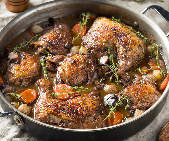 Coq au vin : Un plat traditionnel