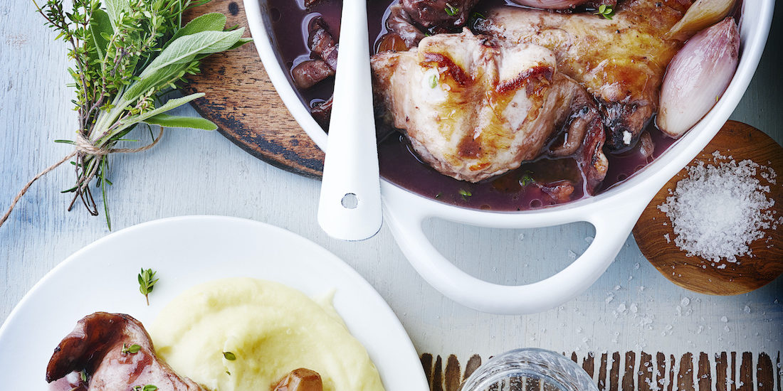 Lapin au vin rouge